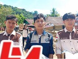 Mahasiswa Unbrah dengan Formasi Berkelompok Bantu Warga Terdampak di Batu Busuk