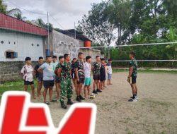 Personil Yonif 133/YS Padang, Bangun Kemitraan Kuat Dengan Warga, di Lokasi TMMD