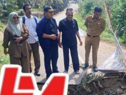 Camat BAB Tapan Dampingi Ketua DPRD Pessel Tinjau Jalan Lingkar Batang Betung–Riak Danau yang Ambruk