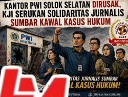 KJI Kutuk Perusakan Kantor PWI Solok Selatan, Desak Polisi Tangkap Pelaku Hingga Aktor Intelektual